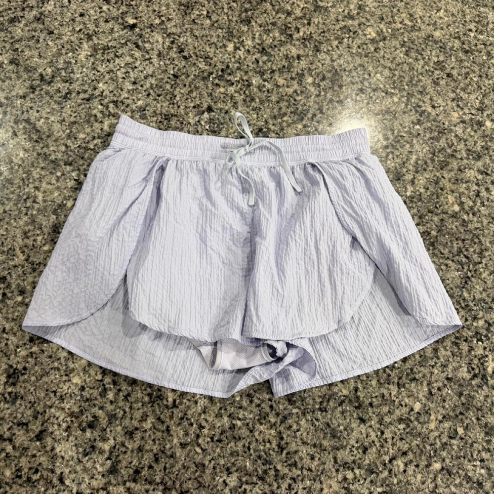 Lululemon Negative Split Textured Run Short 2.5 Serene Blue Small LW7DH3S